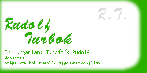 rudolf turbok business card